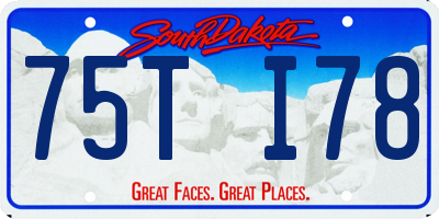 SD license plate 75TI78