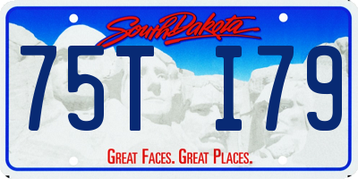 SD license plate 75TI79