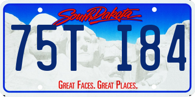SD license plate 75TI84