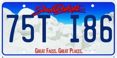 SD license plate 75TI86