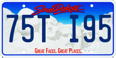 SD license plate 75TI95
