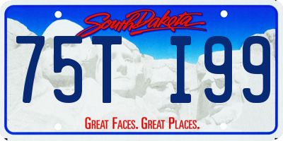 SD license plate 75TI99