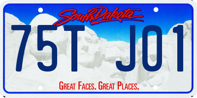 SD license plate 75TJ01