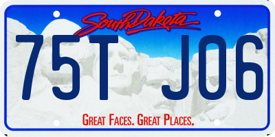 SD license plate 75TJ06