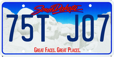 SD license plate 75TJ07