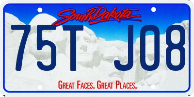 SD license plate 75TJ08