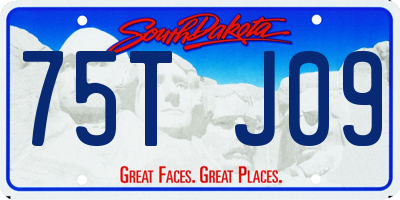 SD license plate 75TJ09