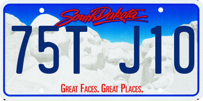 SD license plate 75TJ10