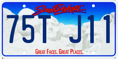 SD license plate 75TJ11