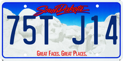 SD license plate 75TJ14