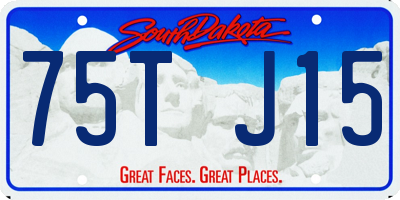 SD license plate 75TJ15
