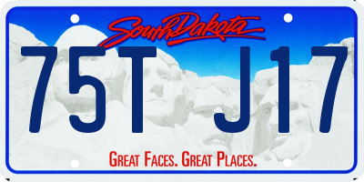 SD license plate 75TJ17