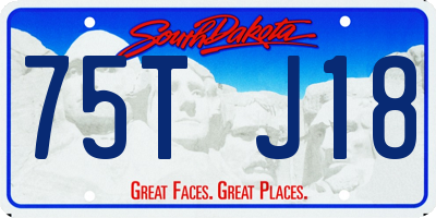 SD license plate 75TJ18