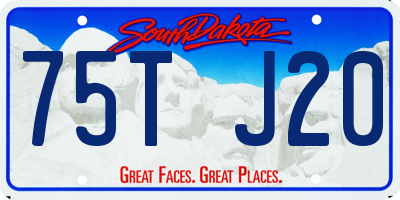 SD license plate 75TJ20