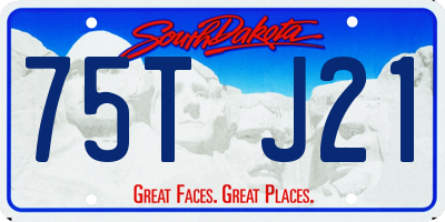 SD license plate 75TJ21