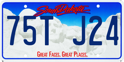 SD license plate 75TJ24