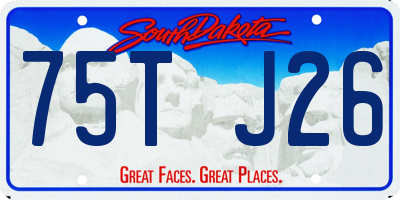 SD license plate 75TJ26