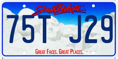 SD license plate 75TJ29