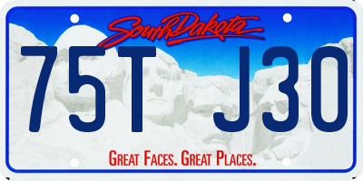 SD license plate 75TJ30