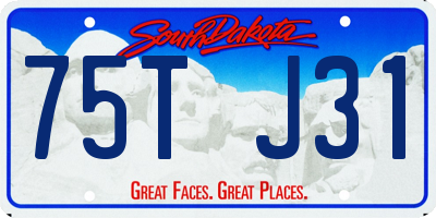 SD license plate 75TJ31