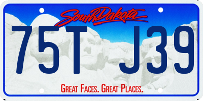 SD license plate 75TJ39