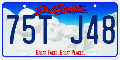 SD license plate 75TJ48