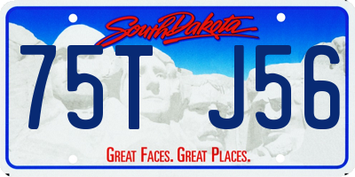 SD license plate 75TJ56