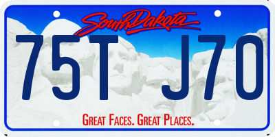 SD license plate 75TJ70