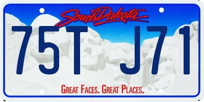 SD license plate 75TJ71