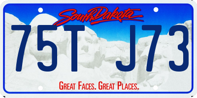 SD license plate 75TJ73