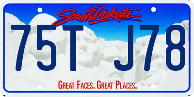 SD license plate 75TJ78