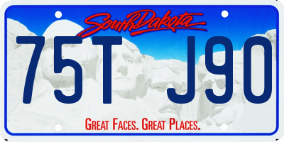 SD license plate 75TJ90