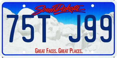 SD license plate 75TJ99