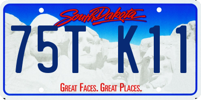 SD license plate 75TK11
