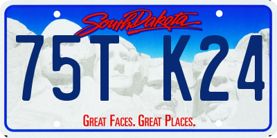SD license plate 75TK24