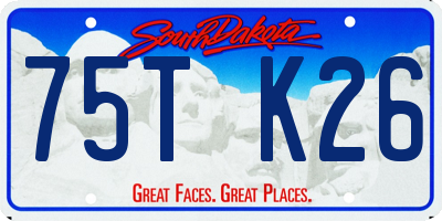 SD license plate 75TK26