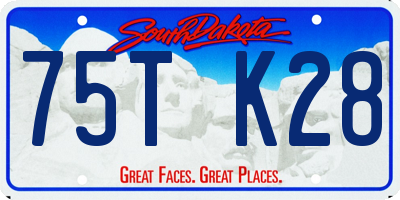SD license plate 75TK28