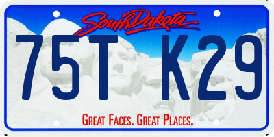 SD license plate 75TK29