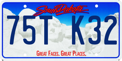 SD license plate 75TK32