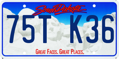 SD license plate 75TK36