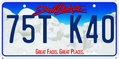 SD license plate 75TK40