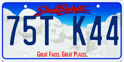 SD license plate 75TK44