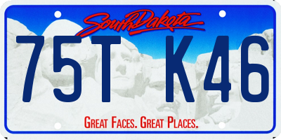 SD license plate 75TK46