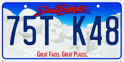 SD license plate 75TK48