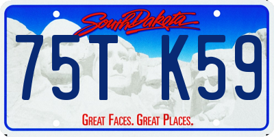 SD license plate 75TK59