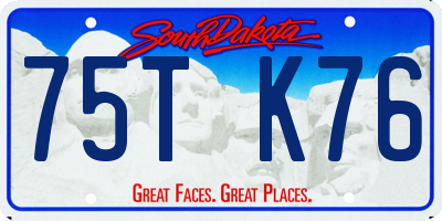 SD license plate 75TK76