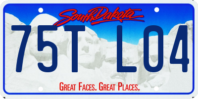SD license plate 75TL04