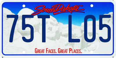 SD license plate 75TL05