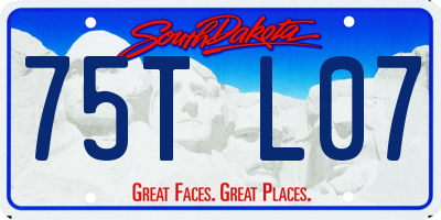 SD license plate 75TL07