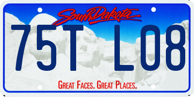 SD license plate 75TL08